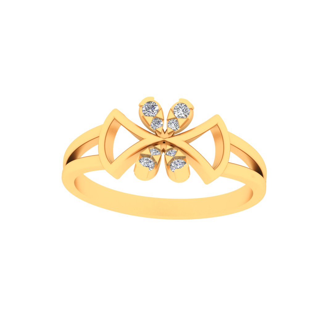 Butterfly Bow Diamond Ring