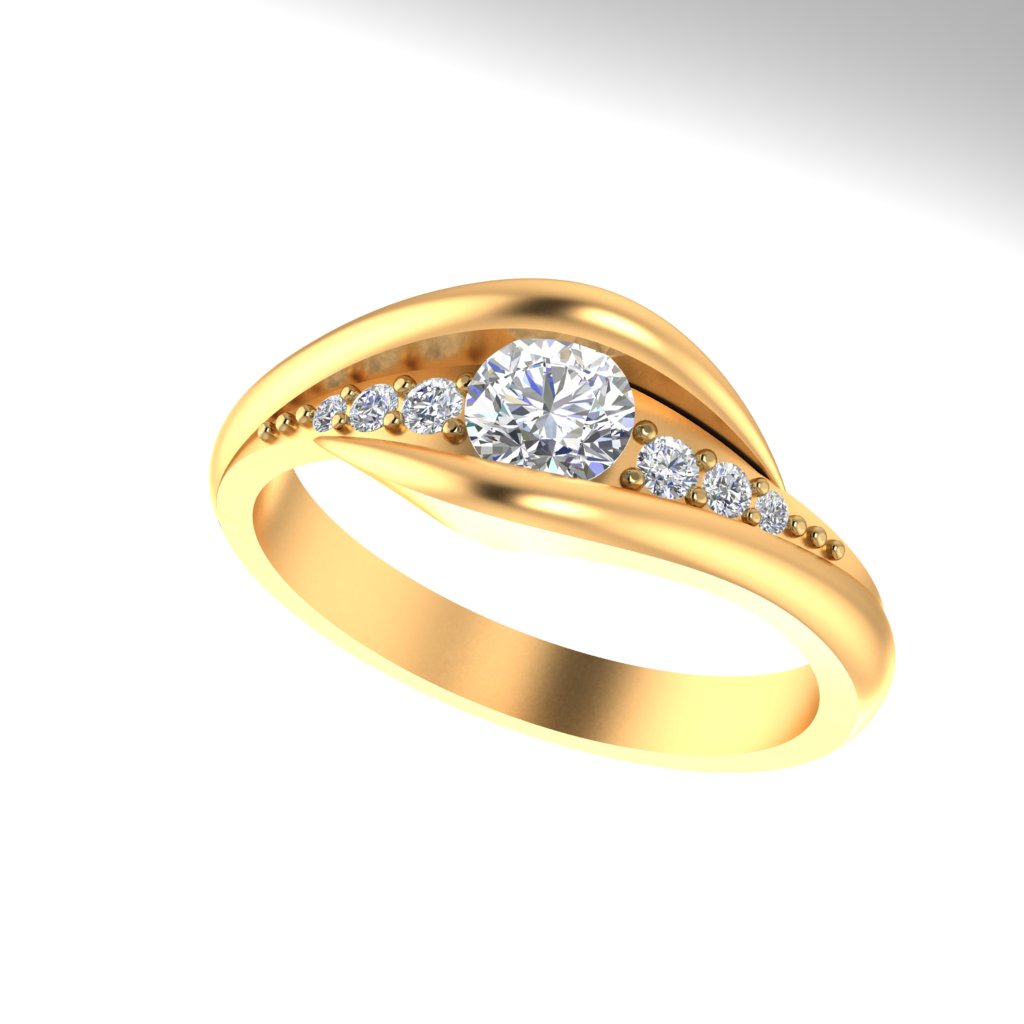Golden Cascade Ring